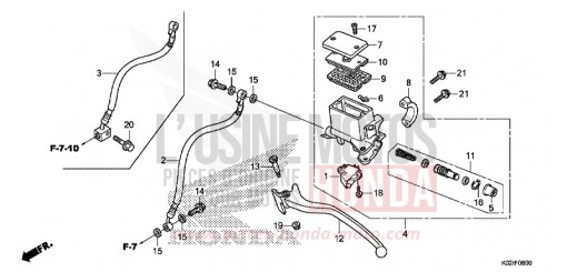 REAR BRAKE MASTER CYLINDER SH150ADG de 2016